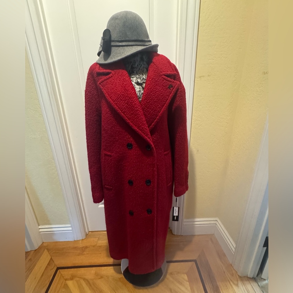 NWT KARL LAGERFELD PARIS WOMENS DOUBLE BREASTED COAT